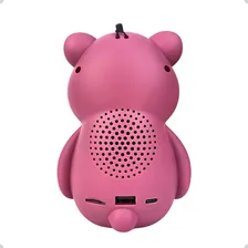 Mini Caixa Som Infantil Bluetooh Portátil Urso Rosa Foto mini 3