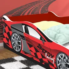 Mini Cama Carro Speedy Racing New 150x70 Cm - Vermelho Foto mini  3
