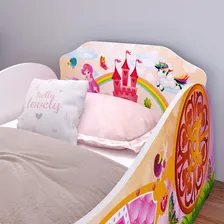 Mini Cama Carruagem P/ Meninas Unicórnio C/ Proteção Lateral Cor Princesa Encantada Foto mini 4