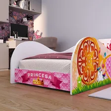Mini Cama Carruagem P/ Meninas Unicórnio C/ Proteção Lateral Cor Princesa Encantada Foto mini 3