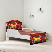 Mini Cama Infantil 148x68cm Proteção Lateral Carro Vermelho Foto  mini 1