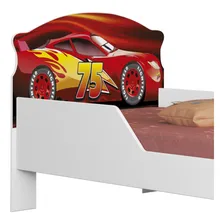 Mini Cama Infantil 148x68cm Proteção Lateral Carro Vermelho Foto mini  3