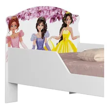 Mini Cama Infantil 148x68cm Proteção Lateral Princesa Rosa Z Foto mini  3