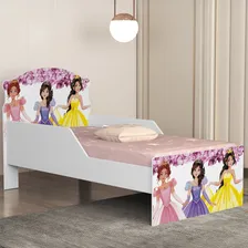 Mini Cama Infantil 148x68cm Proteção Lateral Princesa Rosa Z Foto mini  2