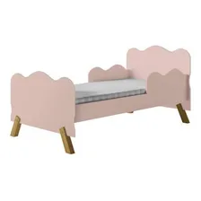 Mini Cama Infantil Com Proteção Lateral Rosa Foto mini 1