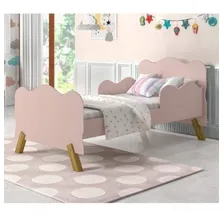 Mini Cama Infantil Com Proteção Lateral Rosa Foto mini 2
