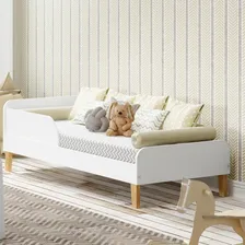 Mini Cama Infantil Montessori Movelbras Branco Foto  mini 1