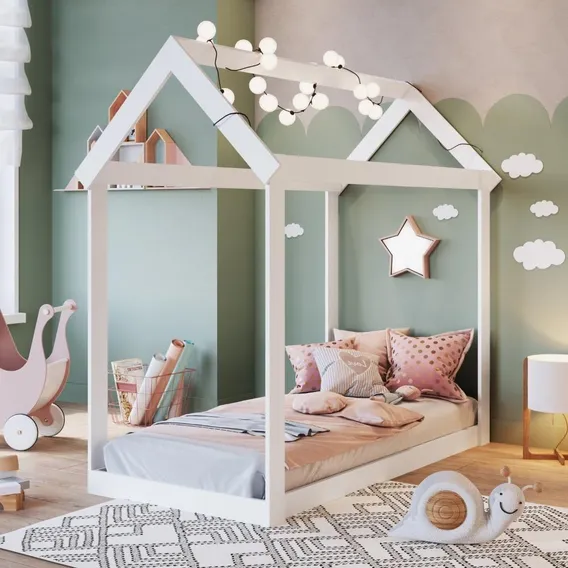 Mini Cama Infantil Montessoriano Meu Fofinho Branco Foto 1