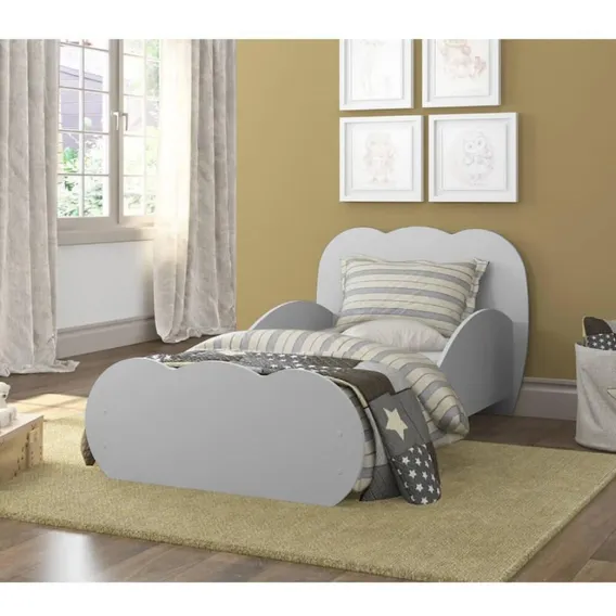 Mini Cama Nuvem Com Proteção Lateral - Cinza Foto 1