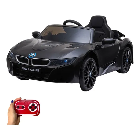 Mini Carro Elétrico Infantil Bmw I8 Controle Remoto Preto Foto 1