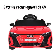 Mini Carro Elétrico Infantil Etron Gt Bateria 6v Vermelho Foto mini  3