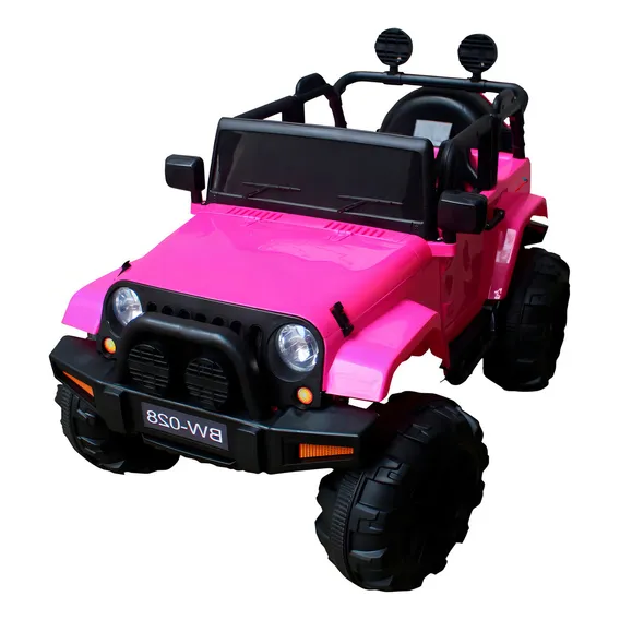 Mini Carro Elétrico Jipe Com Controle Remoto 12v Rosa Bw028rs Importway Foto 1