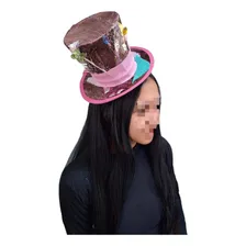 Mini Cartola Chapeleiro Maluco Luxo Cor Marrom Foto mini  3
