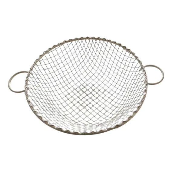 Mini Cesta Fritura Servir Porções Quentes Batata Frita 14cm Foto 1