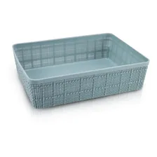 Mini Cesto Organizador Raso Retangular  Azul Jacki Design Foto  mini 1