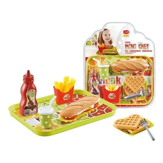 Mini Chef Kit Lanchonete Sanduíche Xalingo - 11454 Foto 1