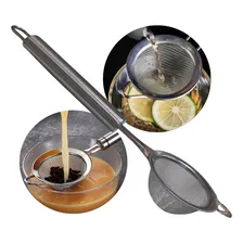 Mini coador de chá de infusão de aço inoxidável com alça Foto  mini 1