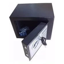 Mini Cofre Eletrônico Digital D Aço C/ Senha E Chave Verdade Cor Preto Foto mini 4