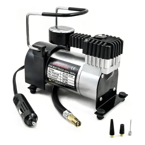 Mini Compressor Ar 12v Automotivo 150 Psi Encher Bola Pneus Foto 1