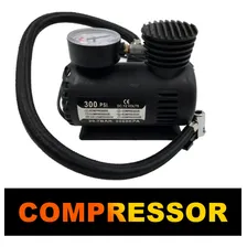 Mini Compressor De Ar Calibra Pneu Bicicleta Bexiga Carro Cor Preto 12V Foto  mini 1