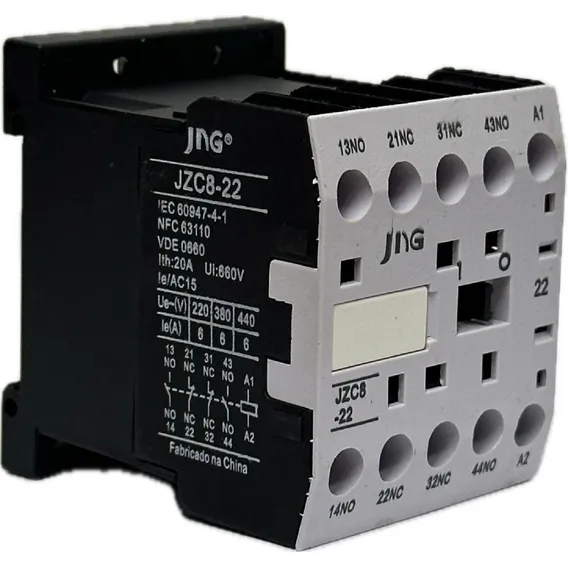 Mini Contator Aux. 2na+2nf 9a Jzc8-22 220v Jng Foto 1