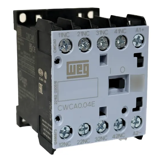 Mini Contator Auxiliar Weg Cwca0-04-00c03 10a 4nf 110vca 110v Foto 1