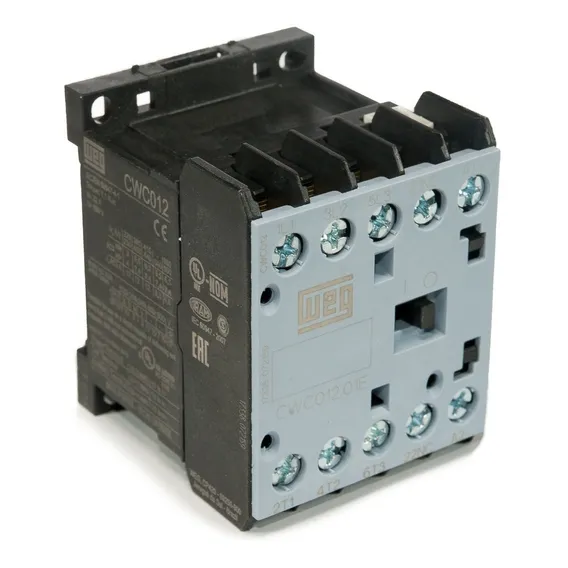 Mini Contator Tripolar Az Cwc012 12a 24vdc 1nf Azul Weg Foto 1