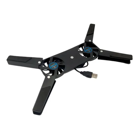 Mini Cooler Portátil Dobrável Usb Dual Fan Cooler Refriger Cor Preto Foto 1