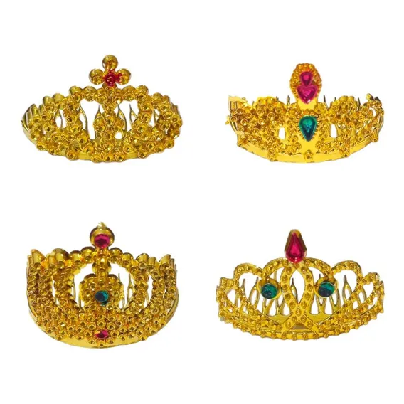 Mini Coroa Princesa C/2 Unidades Cor Dourado Foto 1