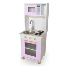 Mini Cozinha Infantil Com Geladeira Lilás Foto mini 2