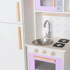 Mini Cozinha Infantil Com Geladeira Lilás Foto mini 4