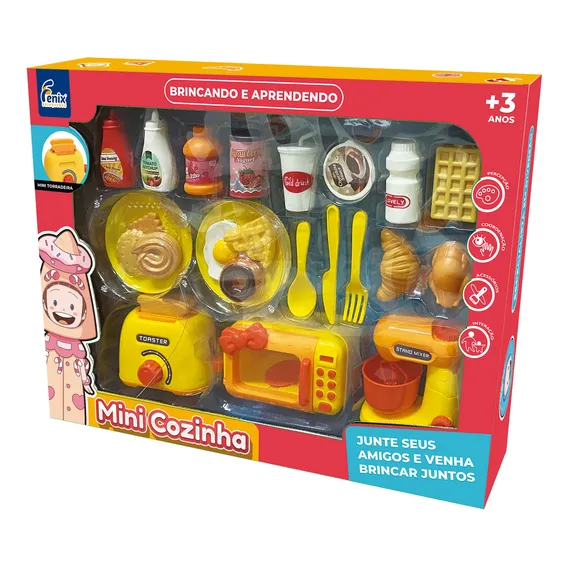 Mini Cozinha Infantil Com Microondas Batedeira E Torradeira Foto 1