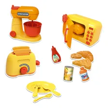 Mini Cozinha Infantil Com Microondas Batedeira E Torradeira Foto mini  2