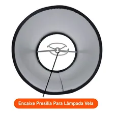 Mini Cupula Classica 10x7x10,5cm Encaixe Na Lampada Preta Foto mini 4