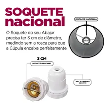 Mini Cupula De Abajur 15x14,5x14,5cm Tecido Preto Soq 3 ,5cm Foto mini 4