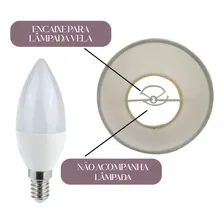 Mini cúpula para lustre com lâmpada bege em tecido de algodão Tangerina Mca Foto mini 3