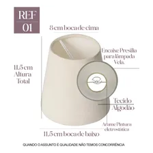 Mini cúpula para lustre com lâmpada bege em tecido de algodão Tangerina Mca Foto mini 2