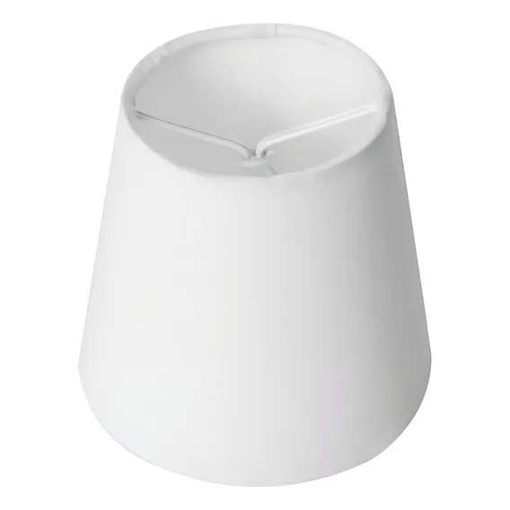 Mini Cupula Pequena Para Lustre De Braço Tecido Algodao Cor Branco Foto 1