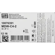 Mini Disjuntor Bipolar Mdw-c4-2 4a Curva C 5ka Weg Foto mini 3