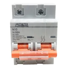 Mini Disjuntor Bipolar N10-2p80 10ka Curva C 80a Metaltex Foto mini  2