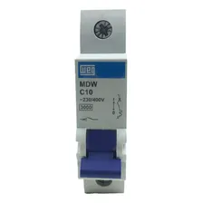 Mini Disjuntor Monopolar Mdw-c10 10a Curva C 5ka Weg Foto mini  2