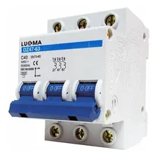 Mini Disjuntor Tripolar Curva C 3ka 32a Lukma Foto  mini 1