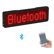 Mini Display Led Painel Eletrônico Crachá Portátil Bluetooth Foto mini  2