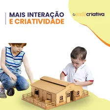 Mini Estábulo Brinquedo Fazendinha Mdf Cru - MDF Criativa Foto mini 2