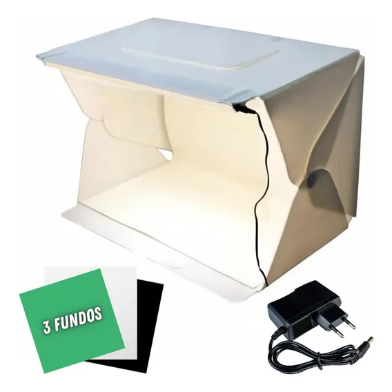 Mini Estúdio Portátil Com Led Branco Bivolt Evobox Plus 60 Foto 1