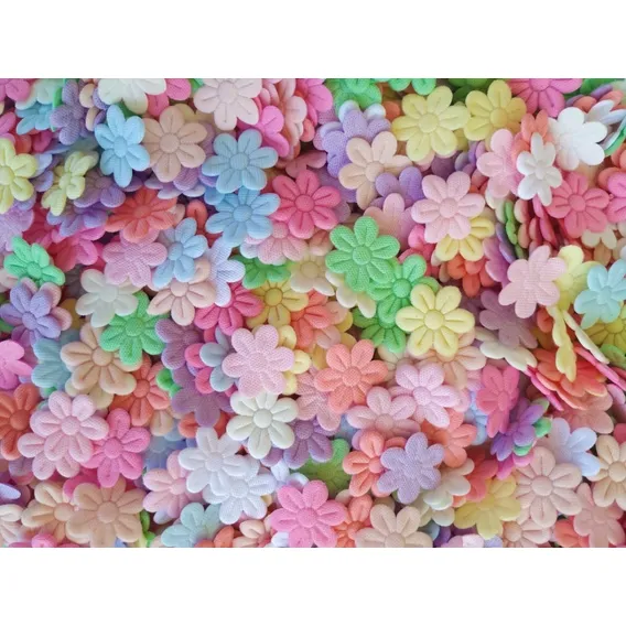 Mini Flor Em Tecido Prensado 1000 Peças Nas Cores Tipo Candy Foto 1