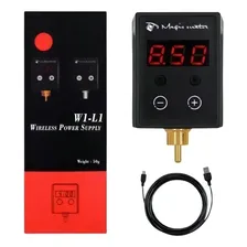 Mini Fonte Sem Fio Recarregavel Tattoo Tatuagem Wifi Rca Cor Preto Foto  mini 1