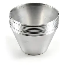 Mini Forminhas Pettit Gateau 4,5x6,8cm Kit Com 12 Und Cor Prateado Foto mini 3