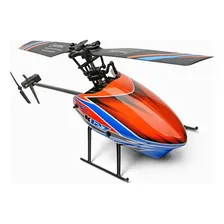 Mini Helicóptero Wltoys Eagle K127 6g 2.4ghz 4 Canais Gyro Cor azul com laranja Xk k1276 Foto mini  2