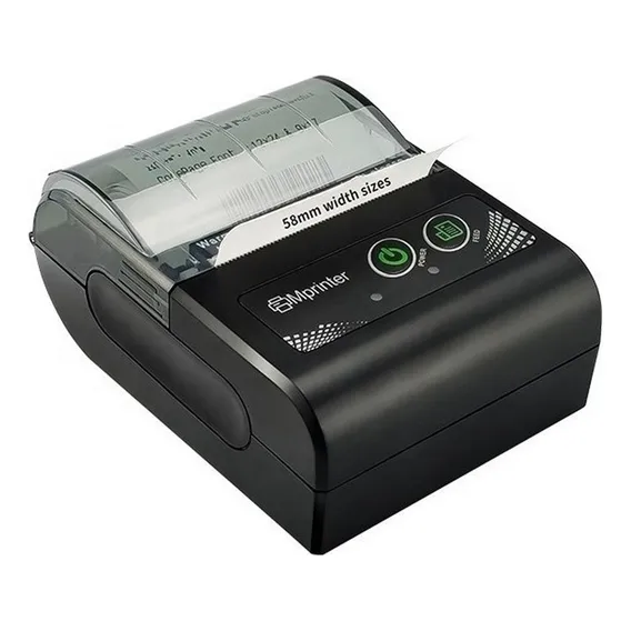 Mini Impressora Térmica Portátil Bluetooth 58mm Cor Preto 127/220v Foto 1